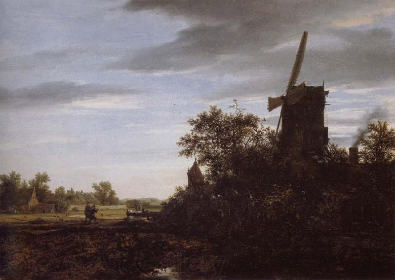 Jacob van Ruisdael A Windmill near Fields Spain oil painting art